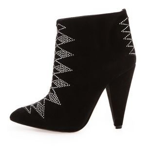 Iro studded embellished suede kimmy ankle boots